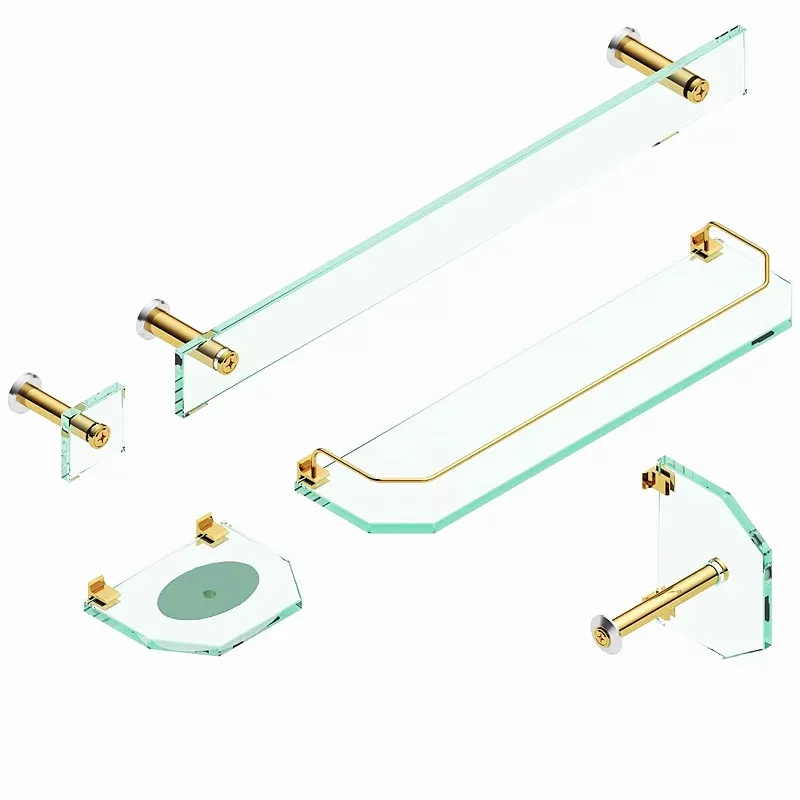 Kit para Banheiro 5 Peças Vidro temperado