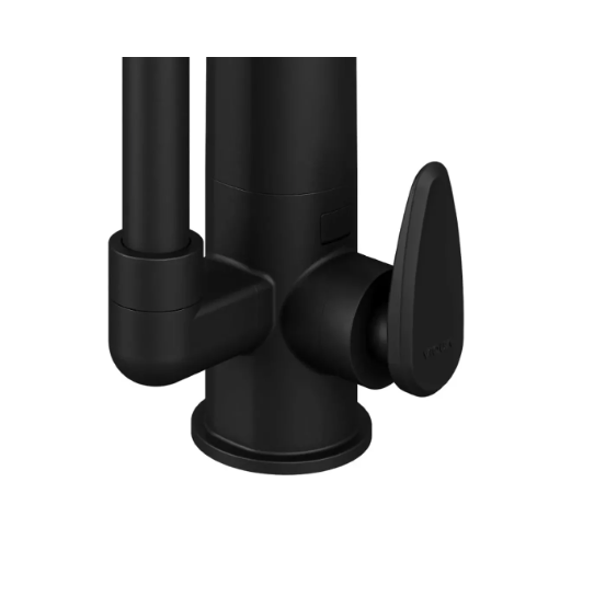 Torneira de Mesa Bica Móvel com Purificador Allure Preta Viqua