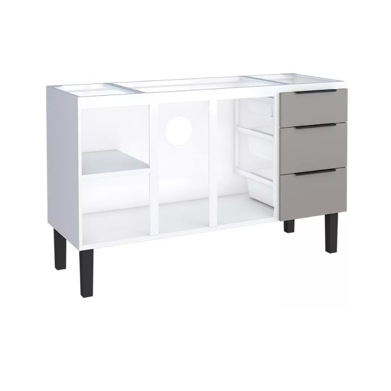 Gabinete para Cozinha de Aço Jupter 140cm Cinza Cozimax